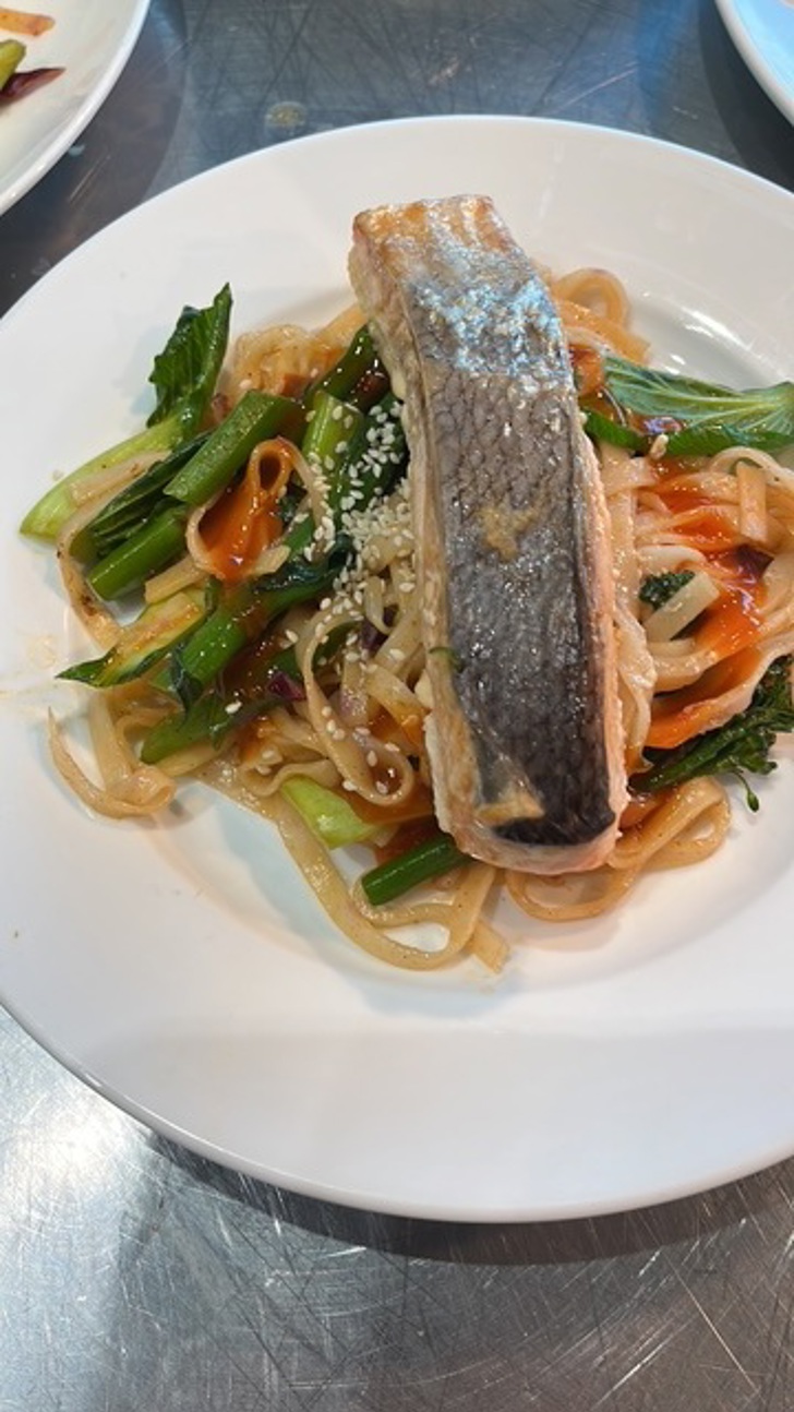 Salmon Fillet with Thai Rice Noodle Salad