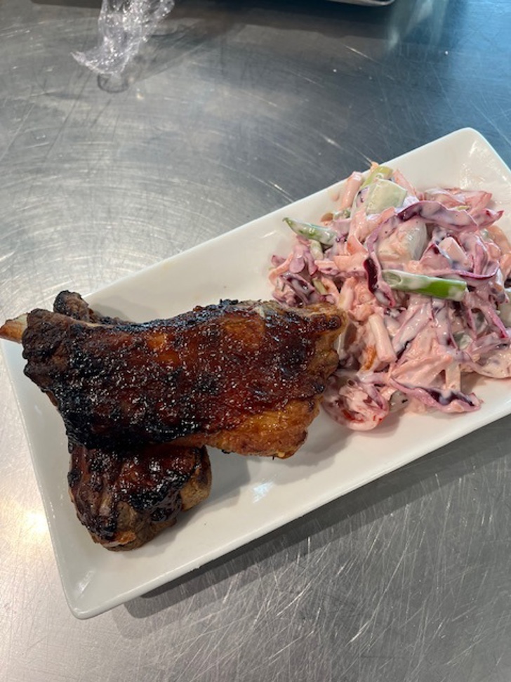 BBQ Pork Ribs with Aussie Slaw