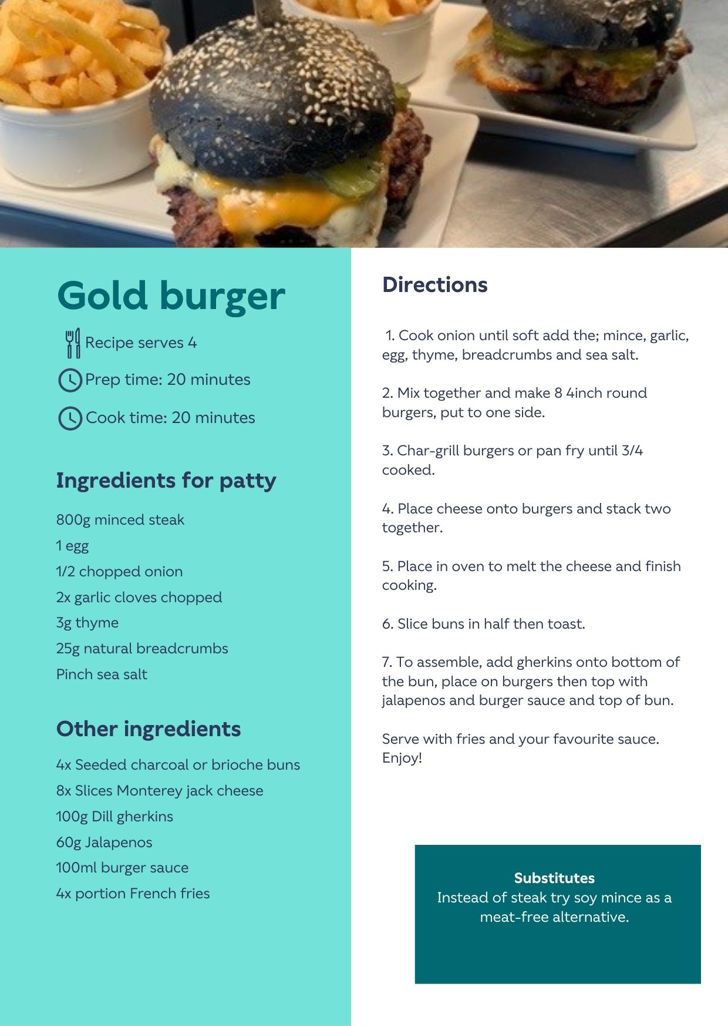 Gold burger Recipe