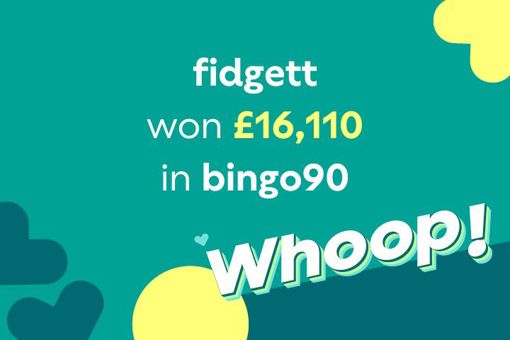 tombola winners story about fidgett won £16,110 in bingo90