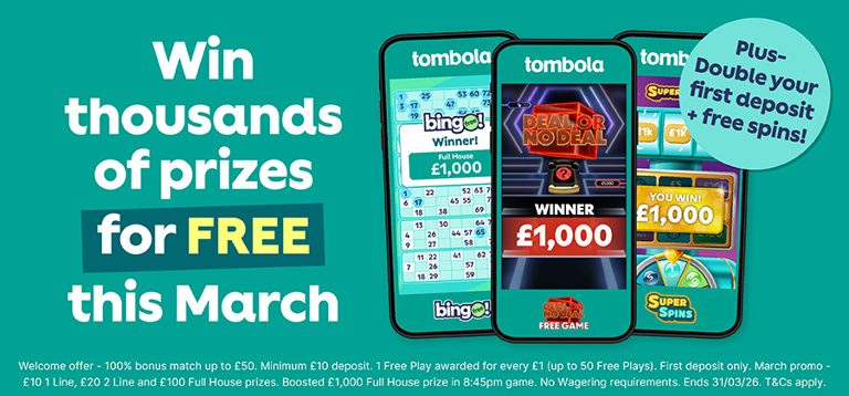 Win thousands of prizes for free this March